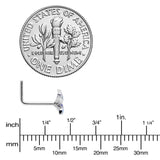 20G 7mm Glamour Butterfly L Shape Nose Ring