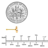 20G 1/4 Yellow Gem Gold Tone Fashion Bug Nose Bone