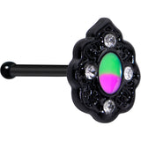 20G 1/4 Purple Tourmaline Black Lacy Drop Nose Bone