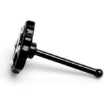 20G 1/4 Purple Tourmaline Black Lacy Drop Nose Bone