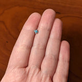 20G 7mm Blue Clear Gem Stylish Snowflake L Shape Nose Ring