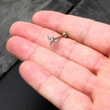 Aurora Gem Ornate Dragonfly Barbell Tongue Ring