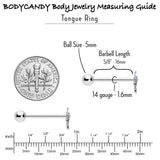 Aurora Gem Ornate Dragonfly Barbell Tongue Ring