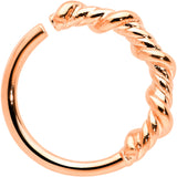 20G 5/16 Rose Gold Tone Wicked Wire Seamless Nose Hoop