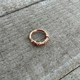 20G 5/16 Rose Gold Tone Wicked Wire Seamless Nose Hoop