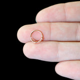20G 5/16 Rose Gold Tone Wicked Wire Seamless Nose Hoop