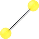 Bright Sunny Yellow Ends Barbell Tongue Ring