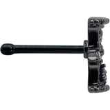 20G 1/4 Purple Clear Gem Black Gothic Hourglass Nose Bone