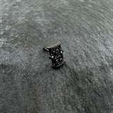 20G 1/4 Purple Clear Gem Black Gothic Hourglass Nose Bone