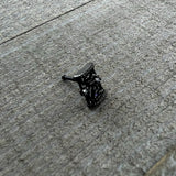 20G 1/4 Purple Clear Gem Black Gothic Hourglass Nose Bone