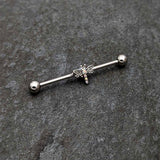 14G Aurora Gem Dragonfly Flying Industrial Barbell 38mm