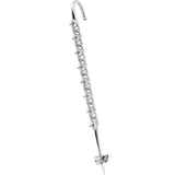 Clear CZ Gem Links Ear Cuff Bar Earring