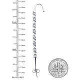 Clear CZ Gem Links Ear Cuff Bar Earring