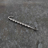 Clear CZ Gem Links Ear Cuff Bar Earring