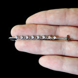 Clear CZ Gem Links Ear Cuff Bar Earring