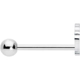 316L Surgical Steel Scalloped Sea Shell Barbell Tongue Ring