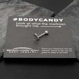 316L Surgical Steel Scalloped Sea Shell Barbell Tongue Ring