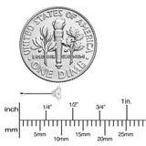 20G 1/4 Clear CZ Gem Square 3mm Simple Glam Nose Bone