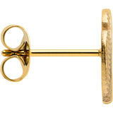 20G Gold Tone ASTM F-136 Implant Grade Titanium Fashion Feather Stud Earrings