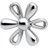 316L Surgical Steel Loopy Hippie Flower End Barbell Tongue Ring