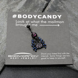 Blue Purple Gem Black Chic Crab Dangle Belly Ring
