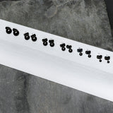 3mm-8mm Ball Stud Black 316L Stainless Steel Earrings 6 Pack