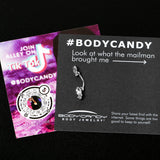 Clear Gem Art Deco Ovals Double Mount Belly Ring