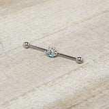 14G Blue Gem Bee Beautiful Insect Industrial Barbell 38mm