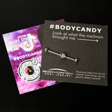 14G Blue Gem Bee Beautiful Insect Industrial Barbell 38mm