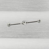 14G Clear Gem Bee Beautiful Insect Industrial Barbell 38mm