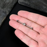 14G Clear Gem Bee Beautiful Insect Industrial Barbell 38mm