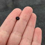 20G 1/4 Pink Gem Black Starry Flower Halloween Nose Bone