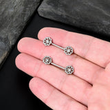 14G 9/16 Clear Gem Epic Fabulous Flower Barbell Nipple Ring Set