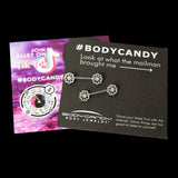 14G 9/16 Clear Gem Epic Fabulous Flower Barbell Nipple Ring Set