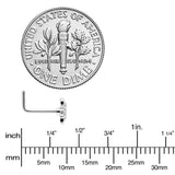 20G 7mm Clear Gem Elegant Starry Flower L Shape Nose Ring