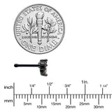 20G 1/4 Clear Yellow Gem Black Butterfly Nose Bone