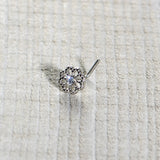 20G 7mm Clear Gem Epic Fabulous Flower L Shape Nose Ring