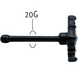 20G 1/4 Black Lacy Rhombus Nose Bone