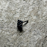 20G 1/4 Black Lacy Rhombus Nose Bone