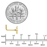 20G 1/4 Gold Tone Lacy Rhombus L Shape Nose Ring