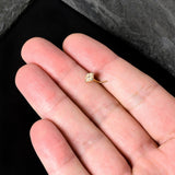 20G 1/4 Gold Tone Lacy Rhombus L Shape Nose Ring