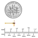 20G 1/4 Clear Pink Gem Gold Tone Open Eye Nose Bone