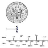 20G 1/4 Clear Blue Gem Embellished Cross Nose Bone