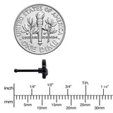 20G 1/4 Purple Gem Black Chic Crab Nose Bone