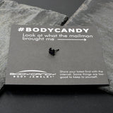 20G 1/4 Purple Gem Black Chic Crab Nose Bone