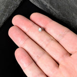 20G 7mm White Synthetic Opal Style Flower L Shape Nose Ring