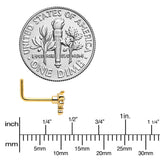 20G 7mm Clear Gem Gold Tone Flying Dragonfly L Shape Nose Ring