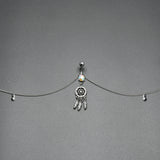 Clear Aurora Gem Southwest Dreamcatcher Dangle Belly Ring Belly Chain