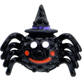 20G 1/4 Black Halloween Witchy Smiling Spider Nose Bone