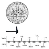 20G 1/4 Black Halloween Witchy Smiling Spider Nose Bone